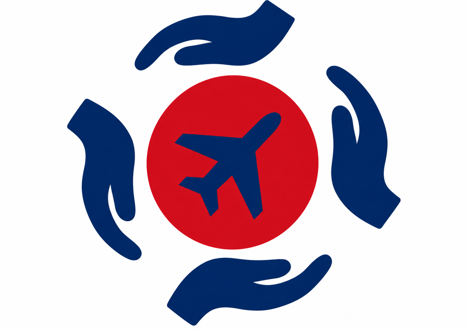 Emblem of four hands cradling an aircraft, representing continuing airworthiness oversight